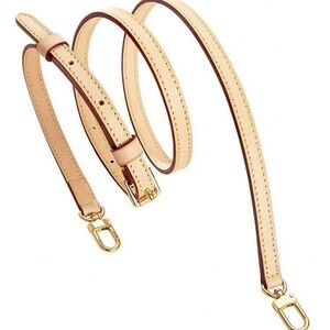 Tan Leather Strap with Gold Hardware Replacement Unbranded